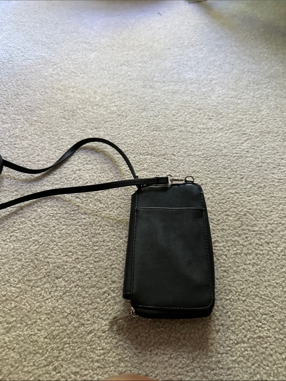 Black Crossbody Wallet Purse